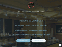 Tablet Screenshot of cabotcafe.com